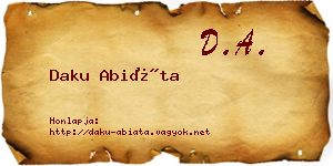 Daku Abiáta névjegykártya